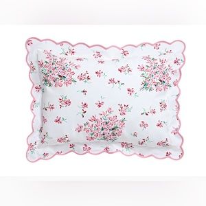 NWT D. Porthault Pillowcase Sham Percale Cotton Pink Floral